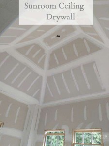 Sunroom Drywall on a Peaked Ceiling
