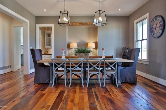 Sherwin Williams Dovetail is a deep warm gray for a study or dining room