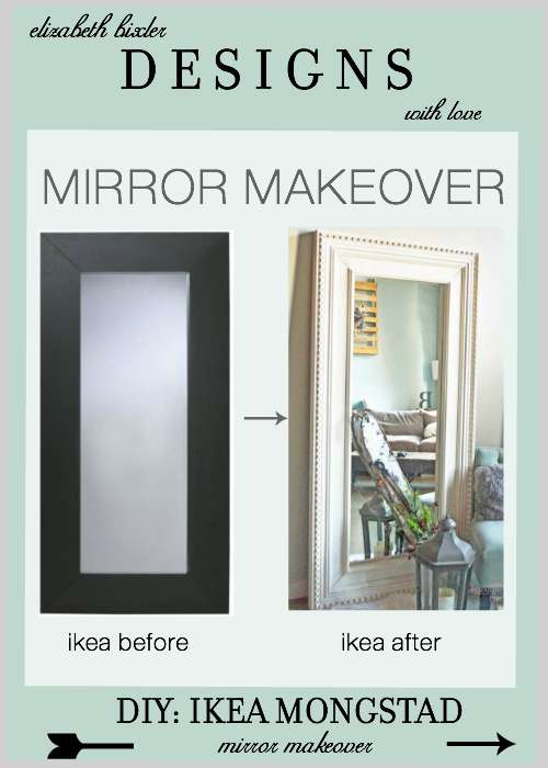 diy molding on a modern ikea mirror