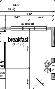 Breakfast nook Floor plan
