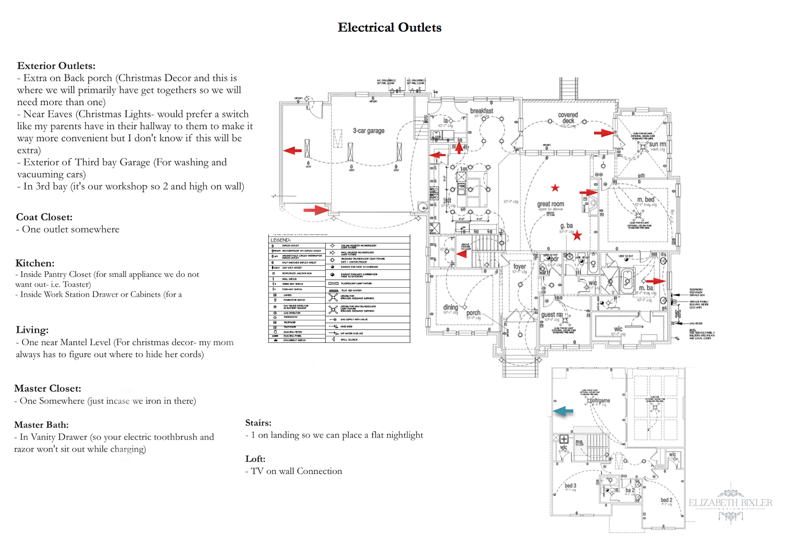 additional Electrical Outlets new Home Layout floor plan
