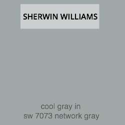 Network Gray by Sherwin Williams has very cool modern undertones