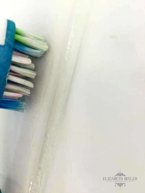 to remove excess Polyblend use a toothbrush