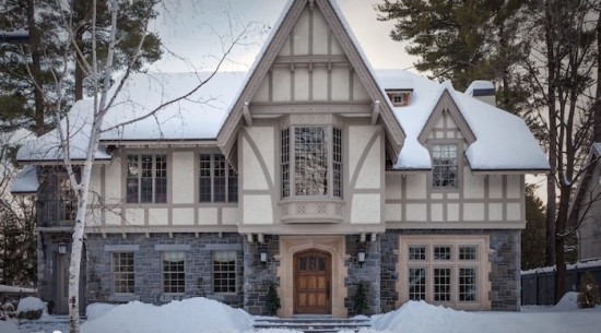 gray english tudor home