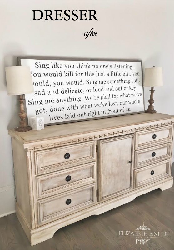 chalk painted dresser using annie sloan and dixiebelle