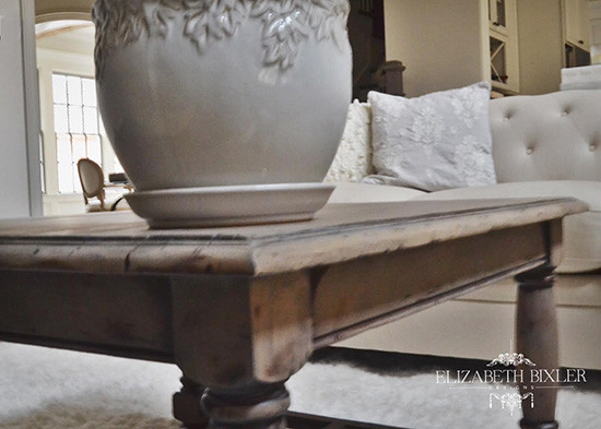 weathered grey coffee table french country planter