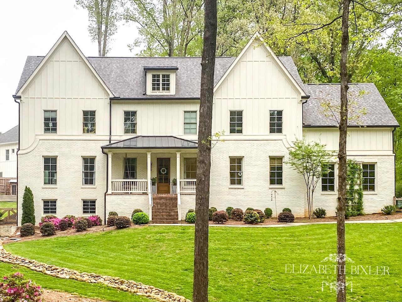 sherwin williams white painted brick